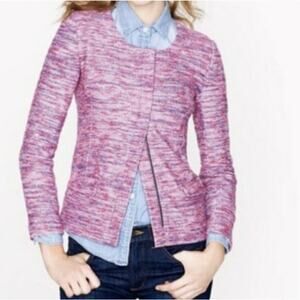 J. Crew Size Small Boucle Tweed Fitted Knit Blazer-Pockets-No Flaws Business